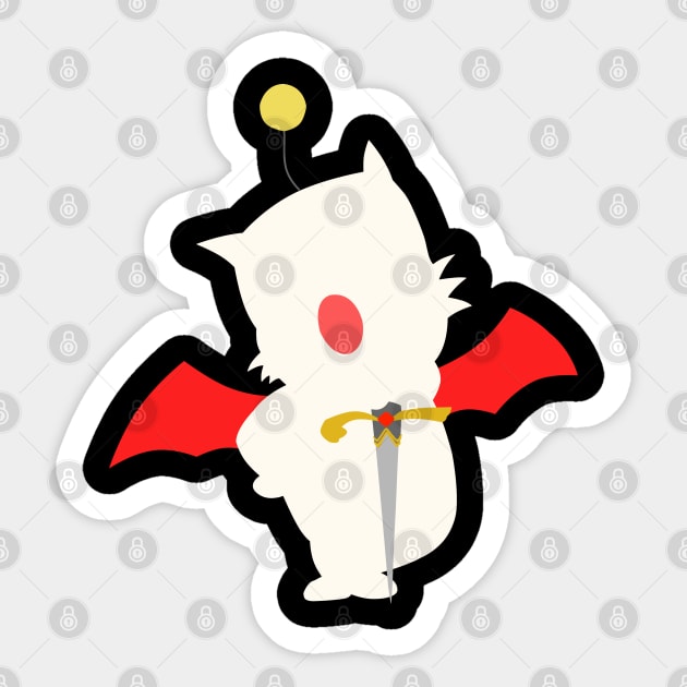 Final Fantasy Mog the Moogle Sticker by OutlineArt